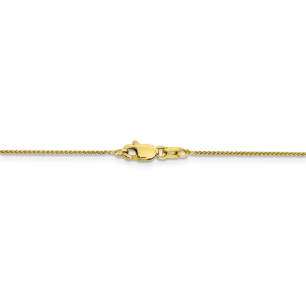 0.8mm 10k Yellow Gold Solid Spiga Chain Necklace