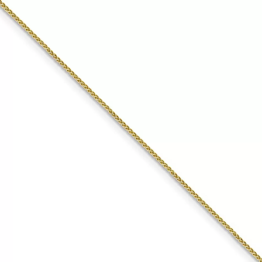 0.8mm 10k Yellow Gold Solid Spiga Chain Necklace