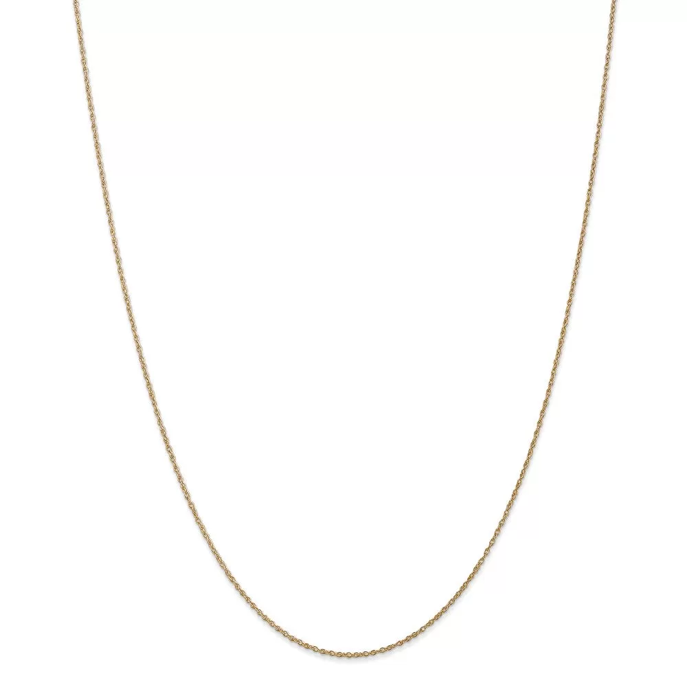 0.8mm, 14k Yellow Gold, Baby Rope Chain Necklace