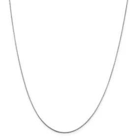 0.8mm Rhodium Plated Sterling Silver Round Snake Chain Necklace