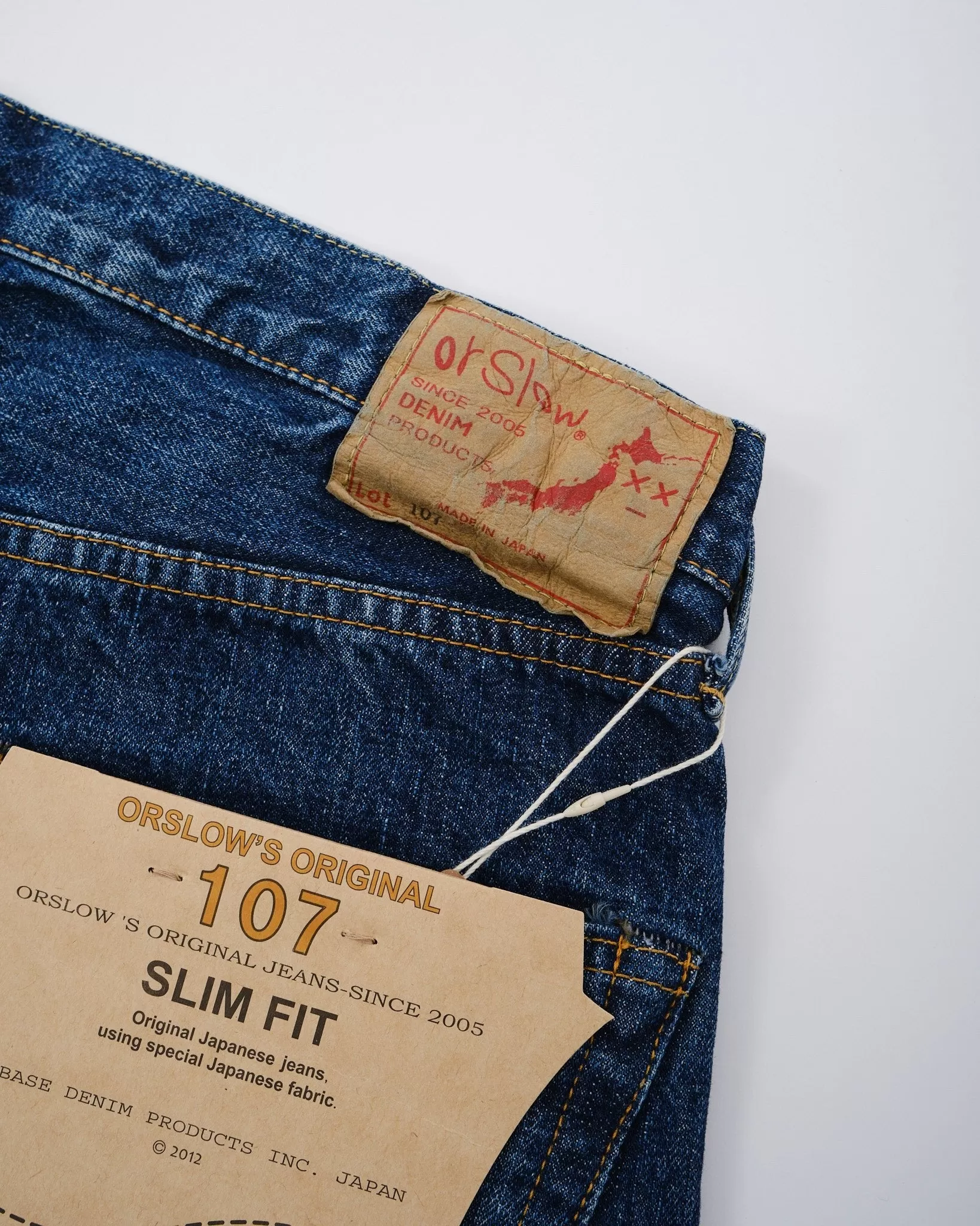 107 Ivy Fit Selvedge Denim Jeans 2 Year Wash