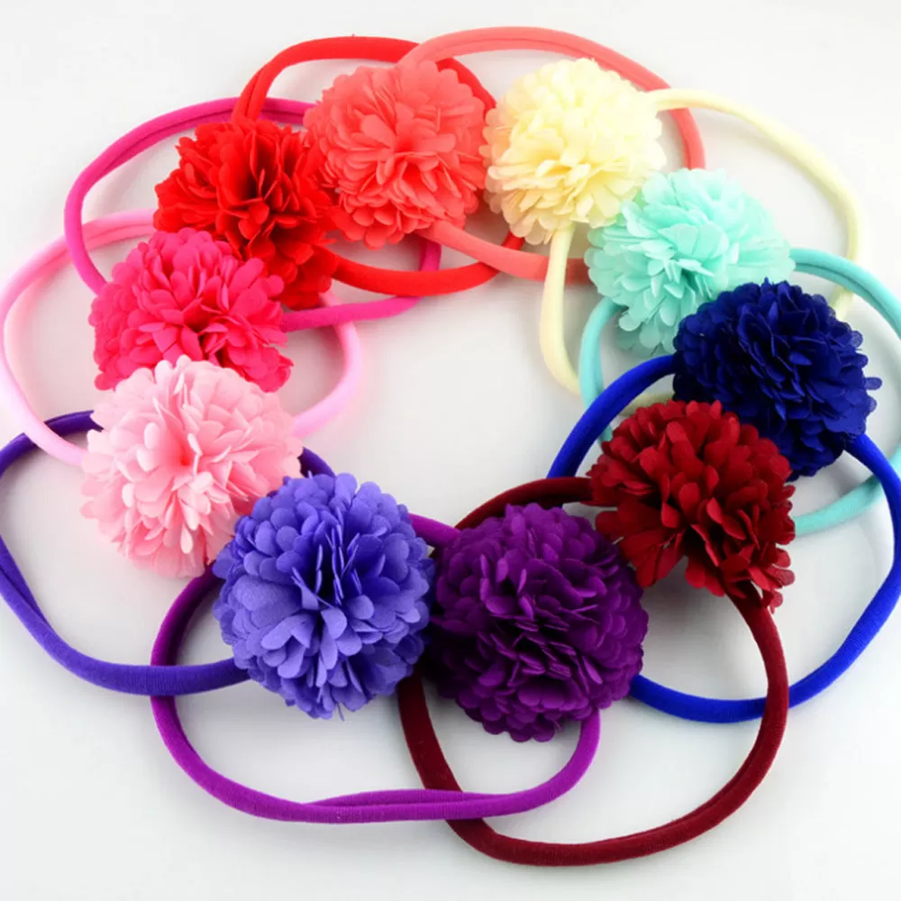 10PCS  About 33cm Nylon Baby Headbands Run-Resistant Headbands Wholesale nylon elastic one size fits all Stretchy Baby Headbands DIY Baby Headbands color 2