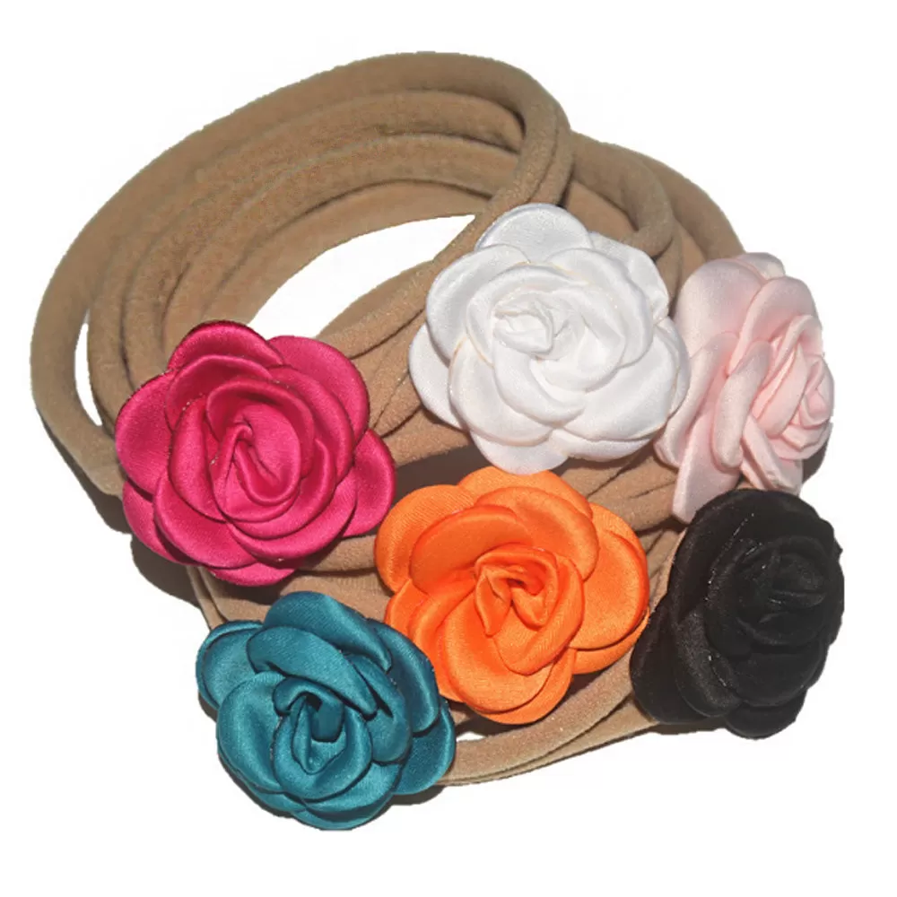 10PCS  About 33cm Nylon Baby Headbands Run-Resistant Headbands Wholesale nylon elastic one size fits all Stretchy Baby Headbands DIY Baby Headbands color 8