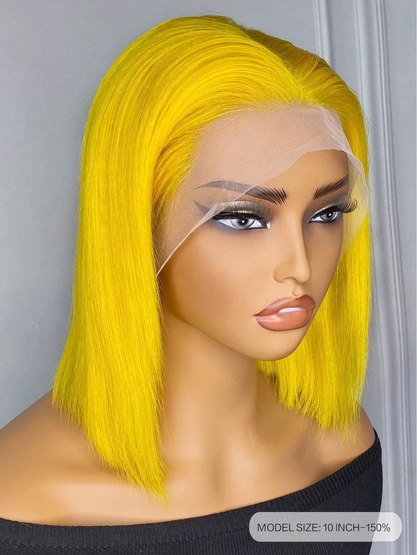 13X4 10 Inch Transparent Lace Bob Colorful Wig