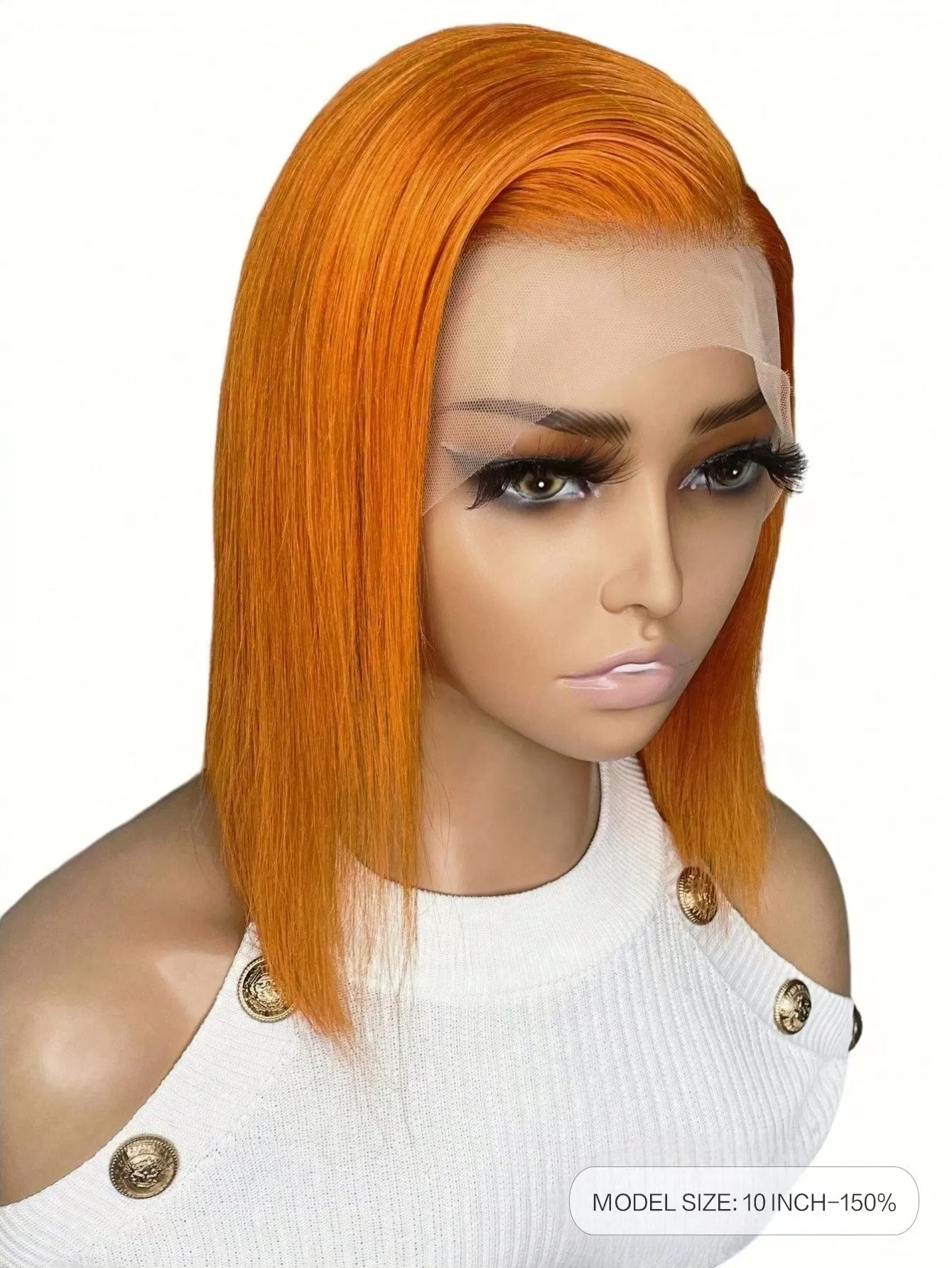 13X4 10 Inch Transparent Lace Bob Colorful Wig