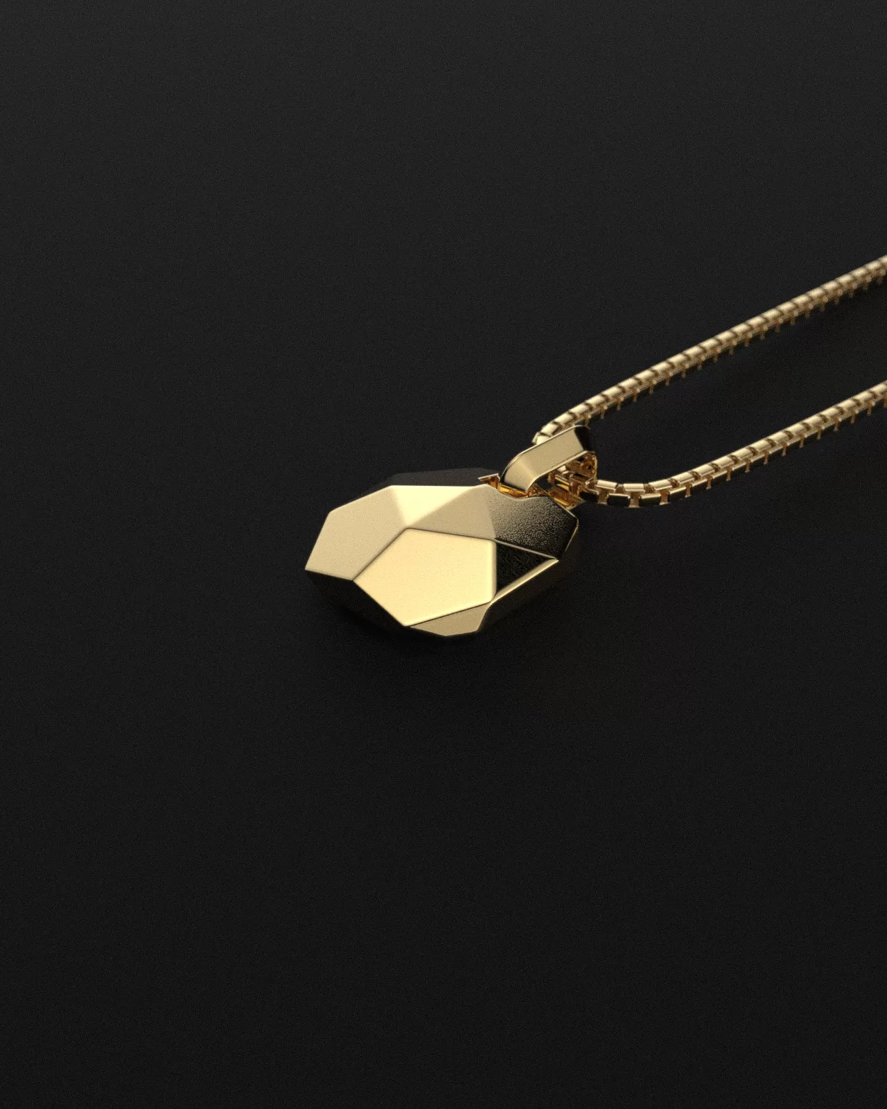 18k Solid Gold Pendant | Geom