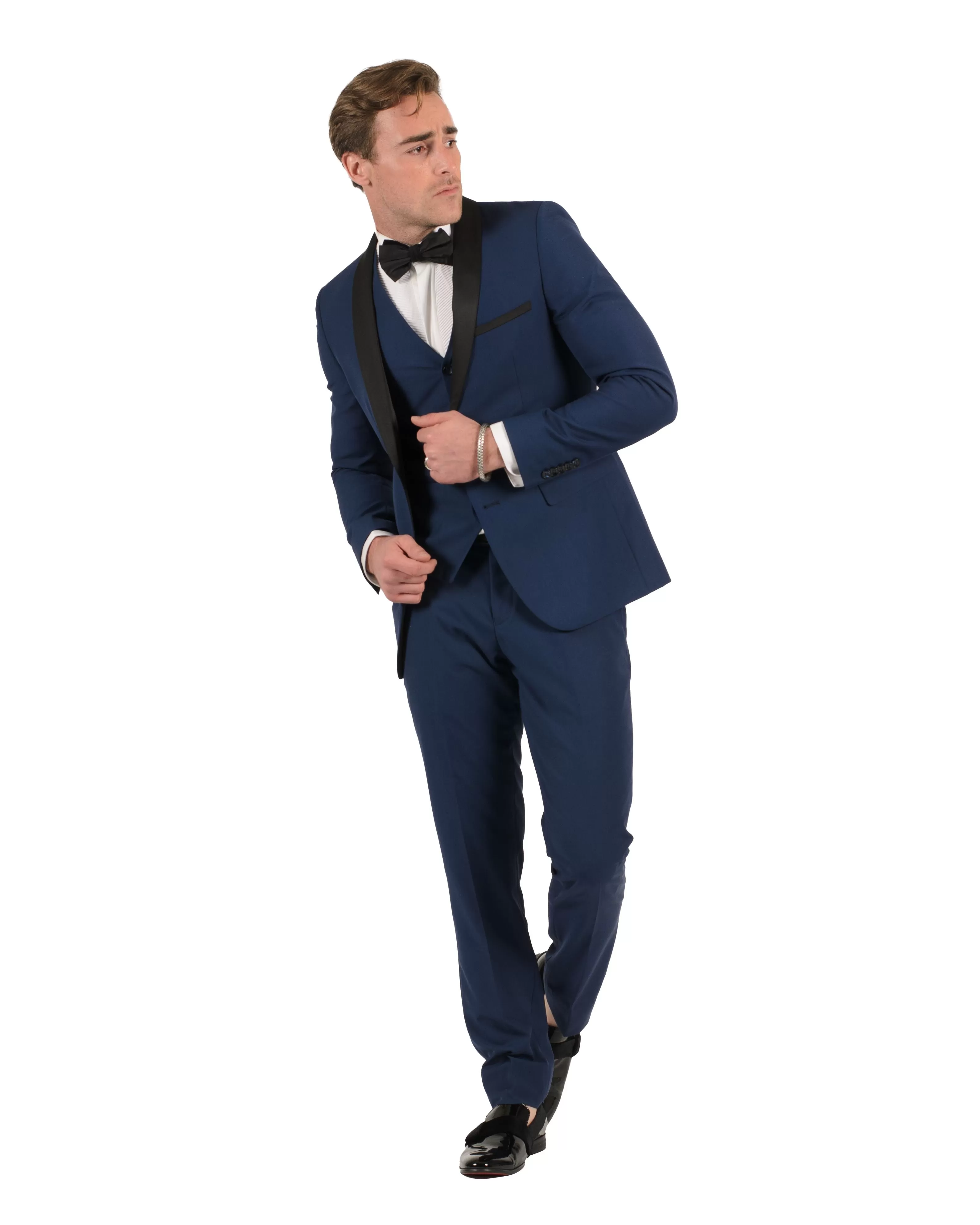 2 Button Shawl Lapel Royal Blue Slim Fit Suit FF2SSX V-1230