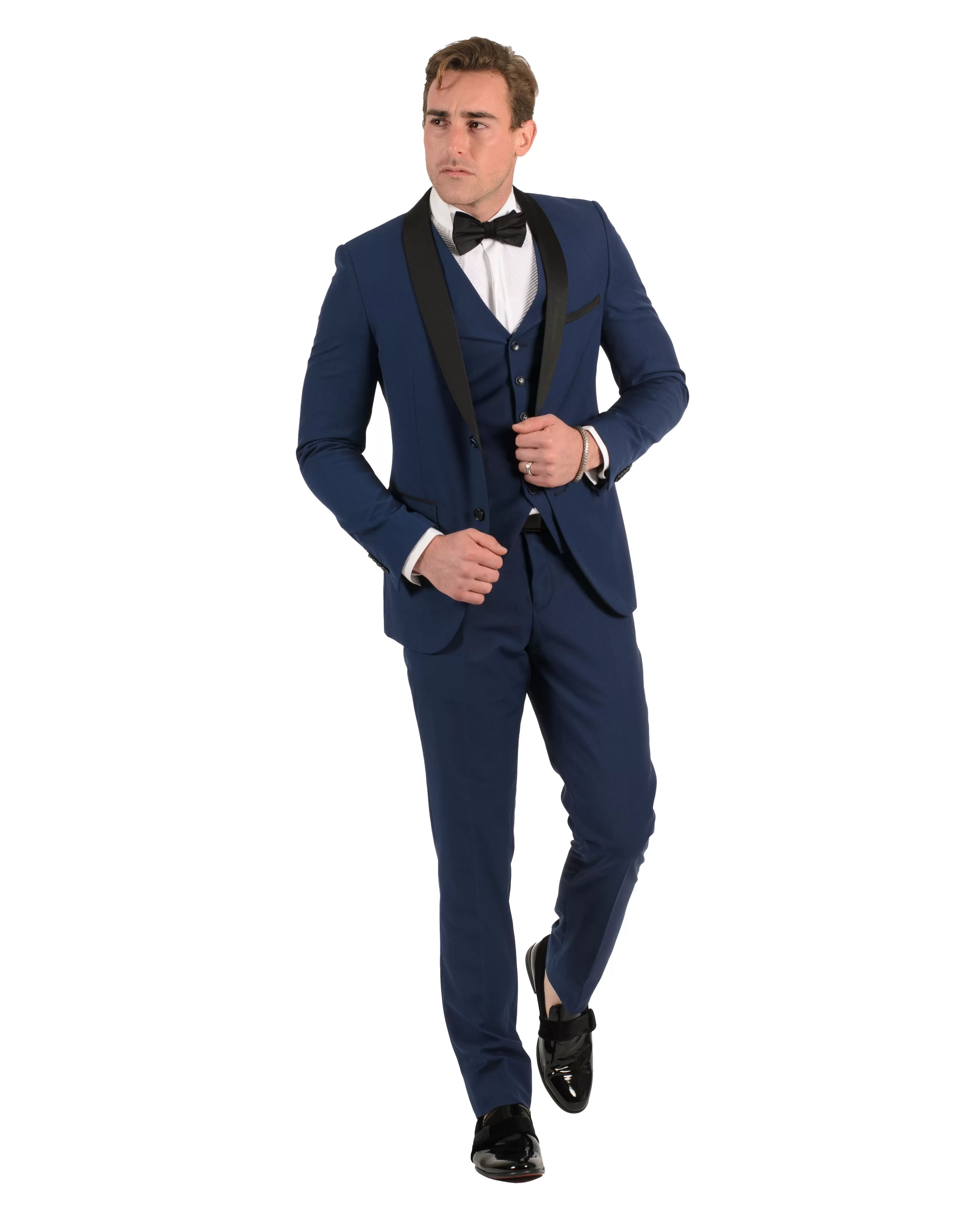 2 Button Shawl Lapel Royal Blue Slim Fit Suit FF2SSX V-1230