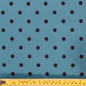 (46C) Teal Polka Dots Soft Touch Fabric