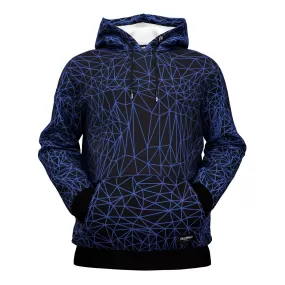 Abstract Blue Polygons Hoodie