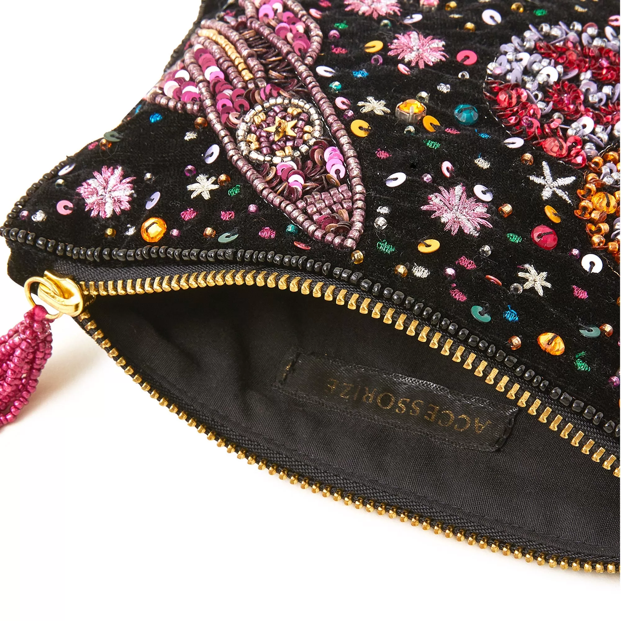 Accessorize London Women's Multi Galaxy Beaded Pouch