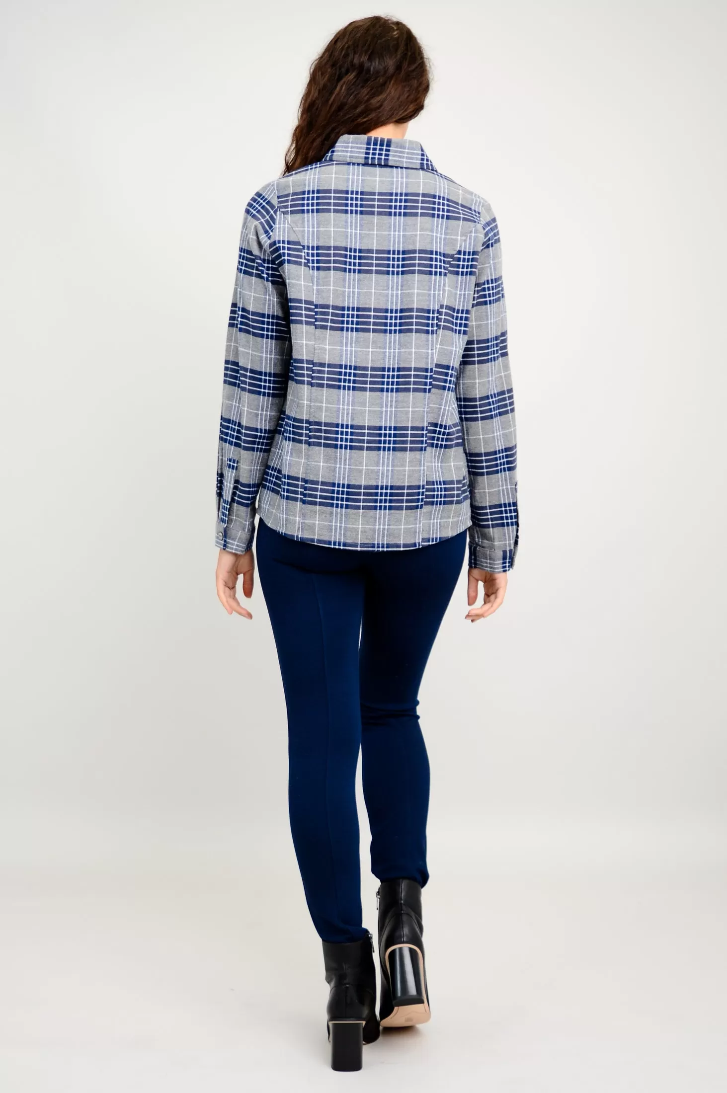 Alexis Top, Spruce Plaid, Cotton Flannel - Final Sale