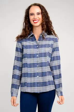 Alexis Top, Spruce Plaid, Cotton Flannel - Final Sale