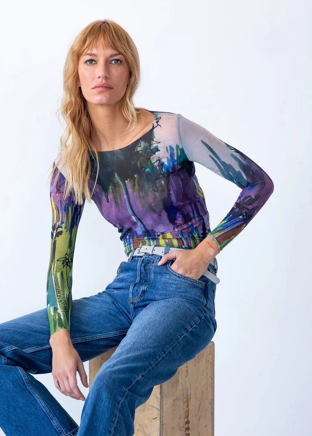 AMB Florence Double Sheer Top - Daydream