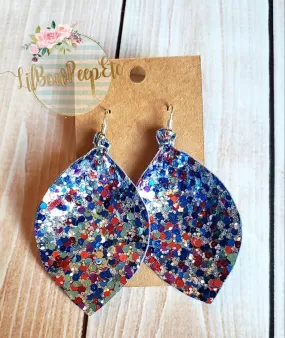 America Confetti Glitter Earrings