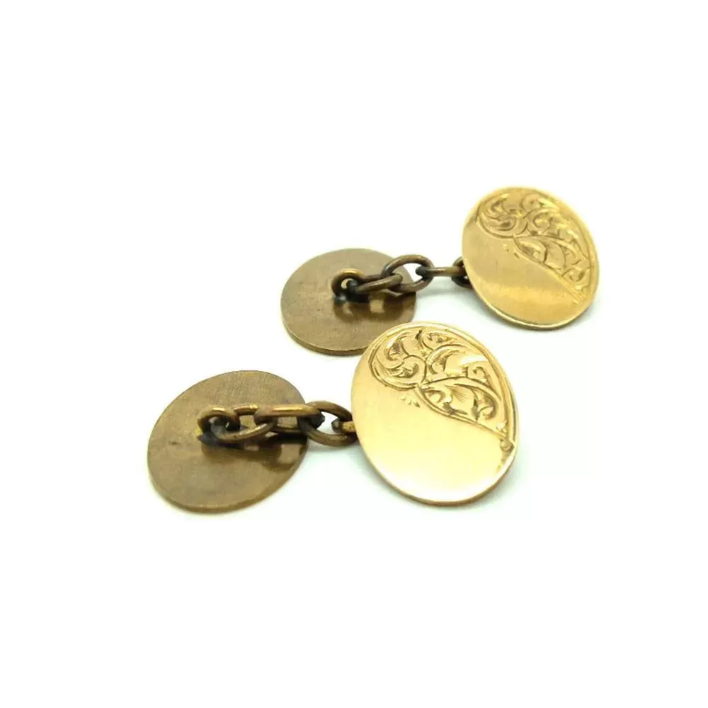 Antique Victorian Gold Front Cufflinks