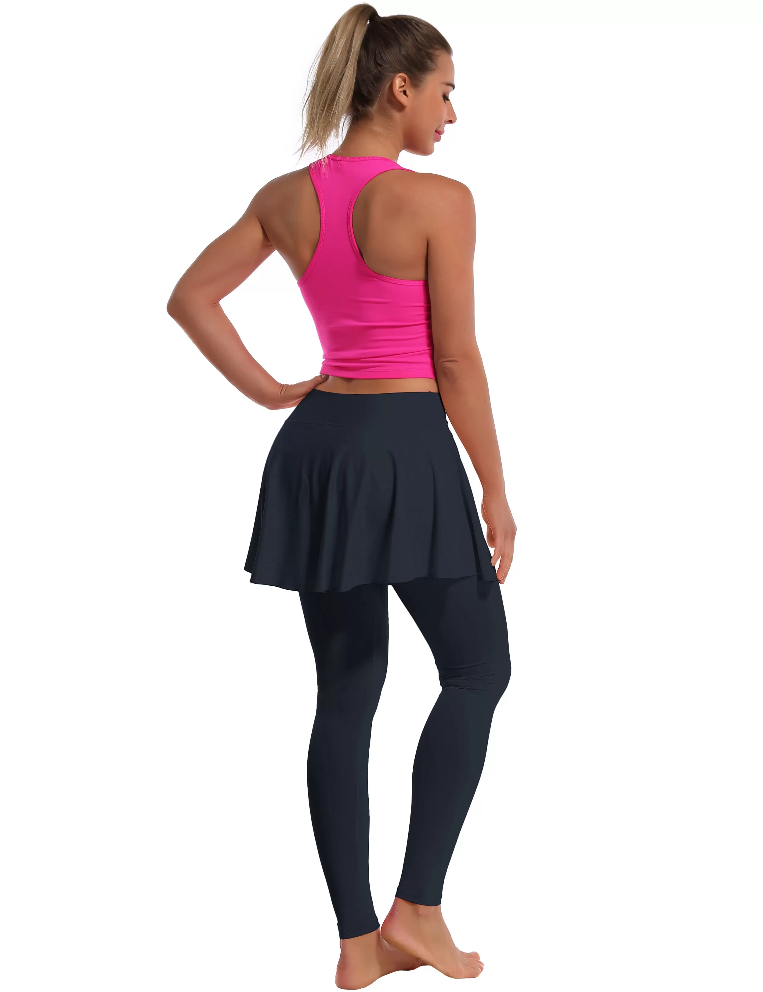 Athletic Tennis Golf Skort with Pocket Shorts darknavy