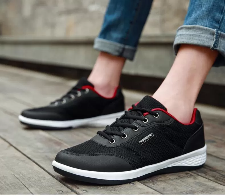 Autumn Fashion Men's Lace-Up Microfiber Leather Casual Shoes