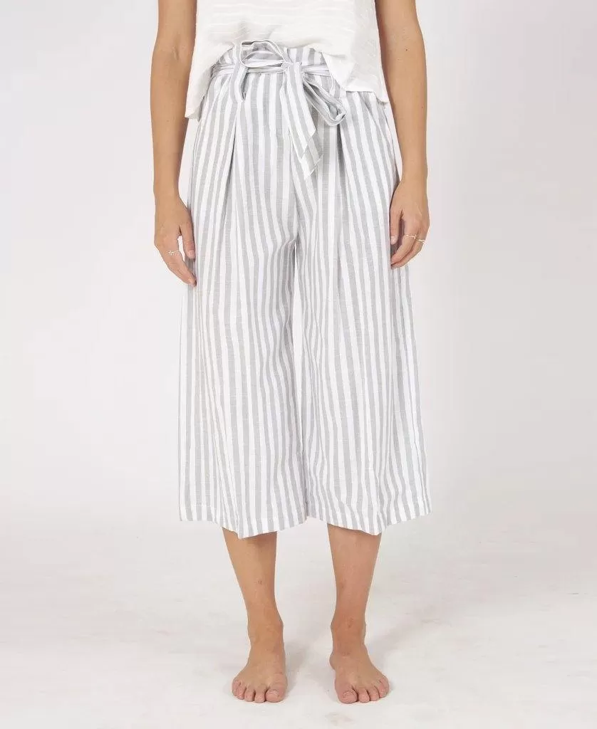 Ava Linen Pant | Sage Stripe