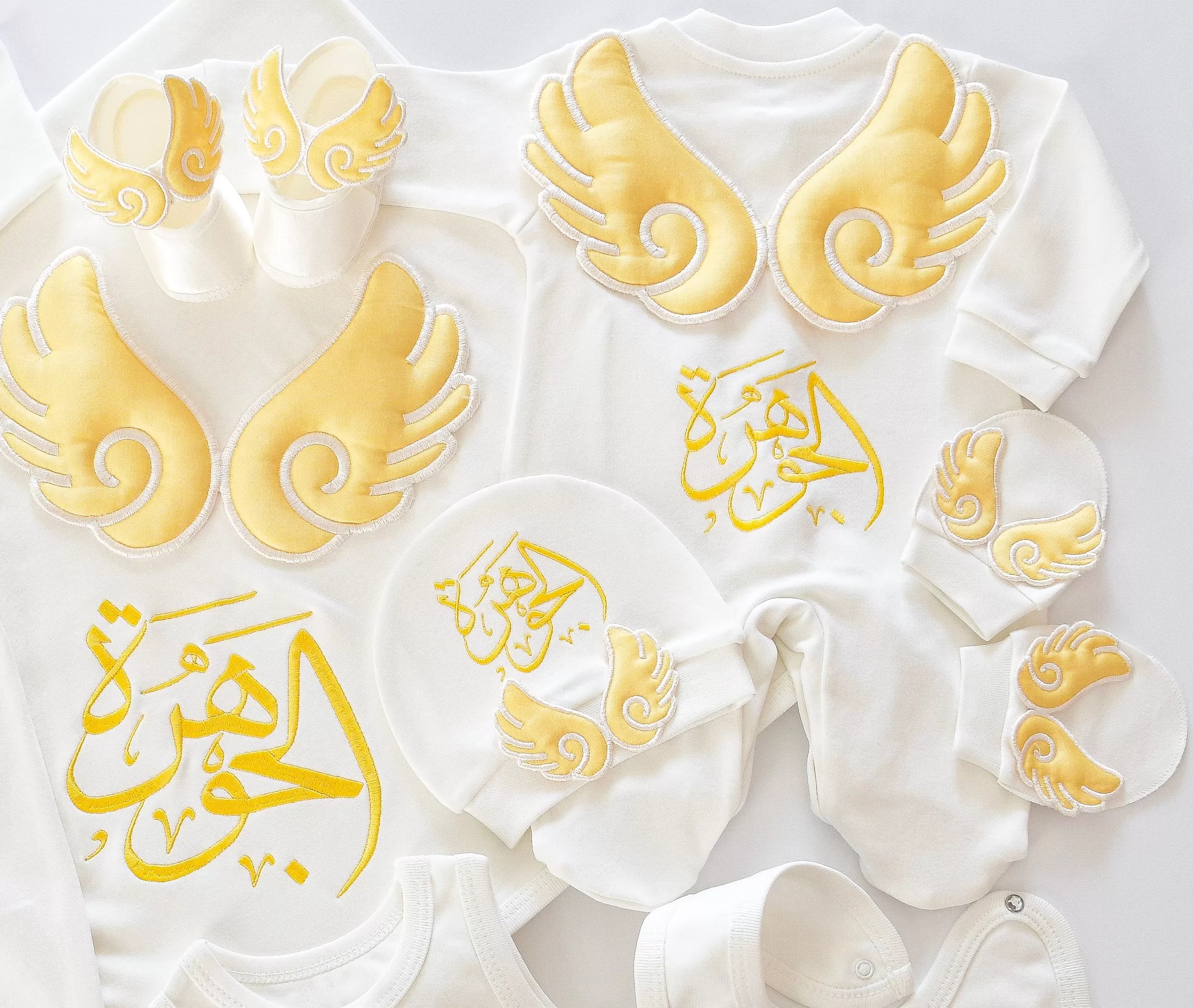 Baby Angel Personalised Embroidered Set