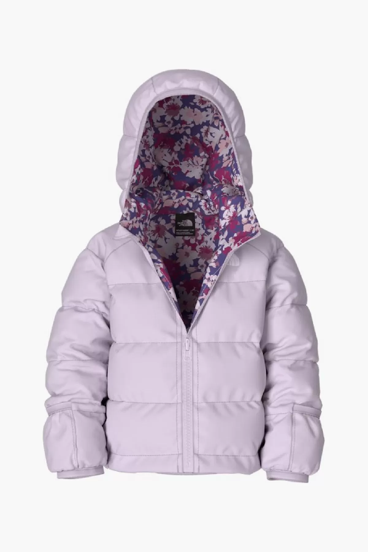 Baby Girl Jacket North Face Reversible Perrito Lavender Fog