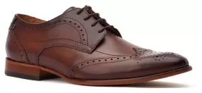 Base London Barbera Mens Leather Lace Up Brogue Shoe