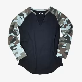 Baseball Tee | Black Camo