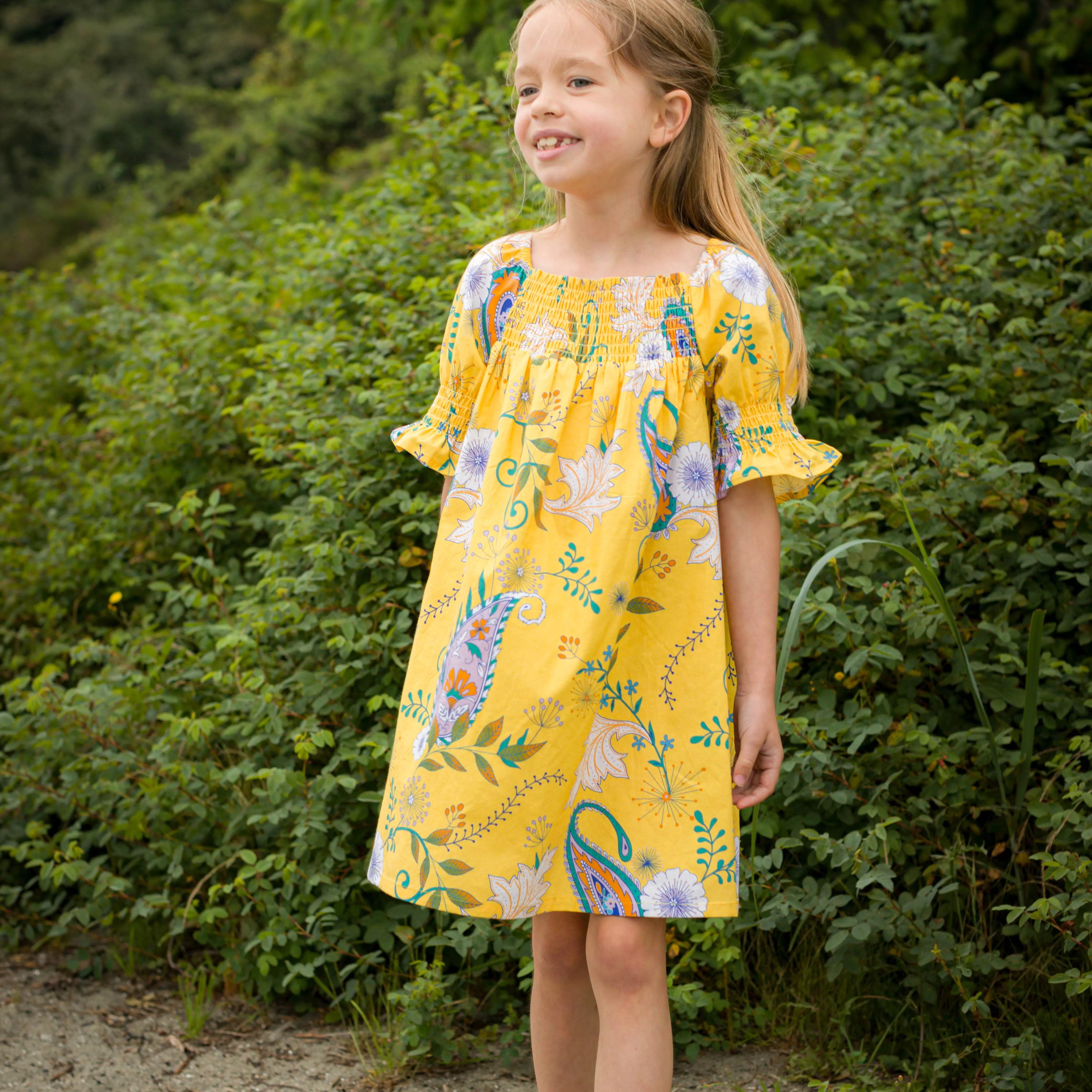 Beet World - Olivia Dress - Sunshine Paisley: 2-3 Y