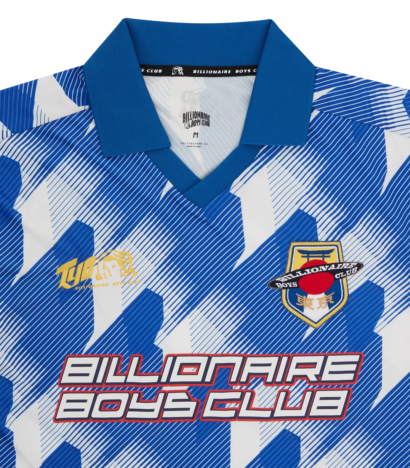 BILLIONAIRE BOYS CLUB TOKYO FOOTBALL SHIRT - BLUE