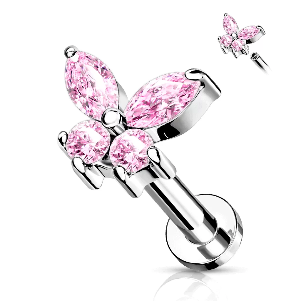 Bilpa Butterfly Body Jewellery. Labret, Monroe, Tragus and Cartilage Earrings.