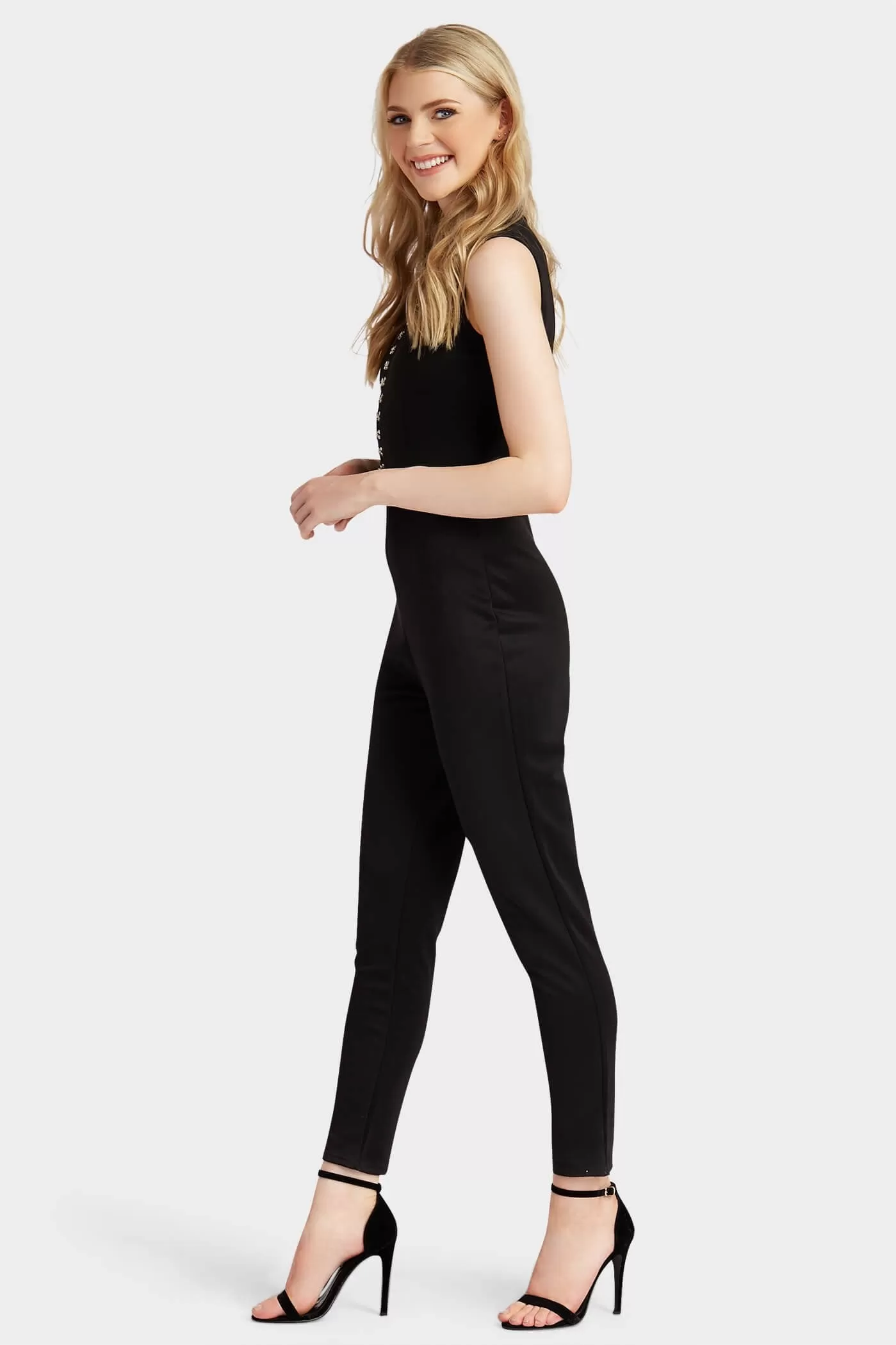 Black High Neck Jumpsuit