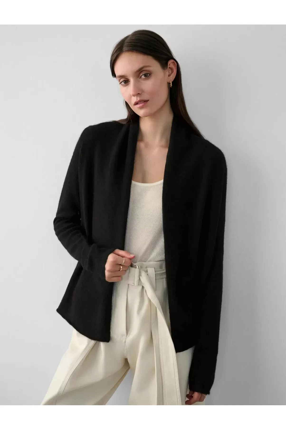 Black Mini Cashmere Cardigan