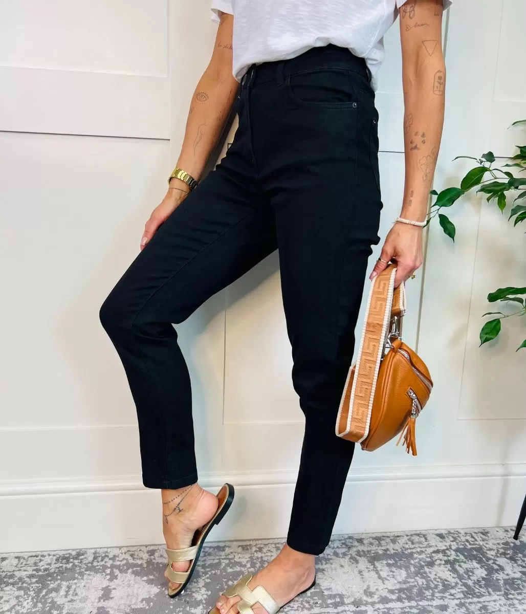 Black Straight Leg Sara Jeans