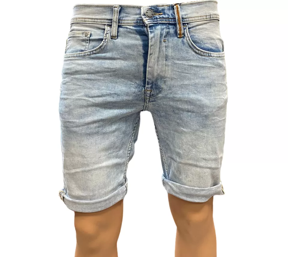 Blend men's denim shorts 20715422 200290 light blue denim