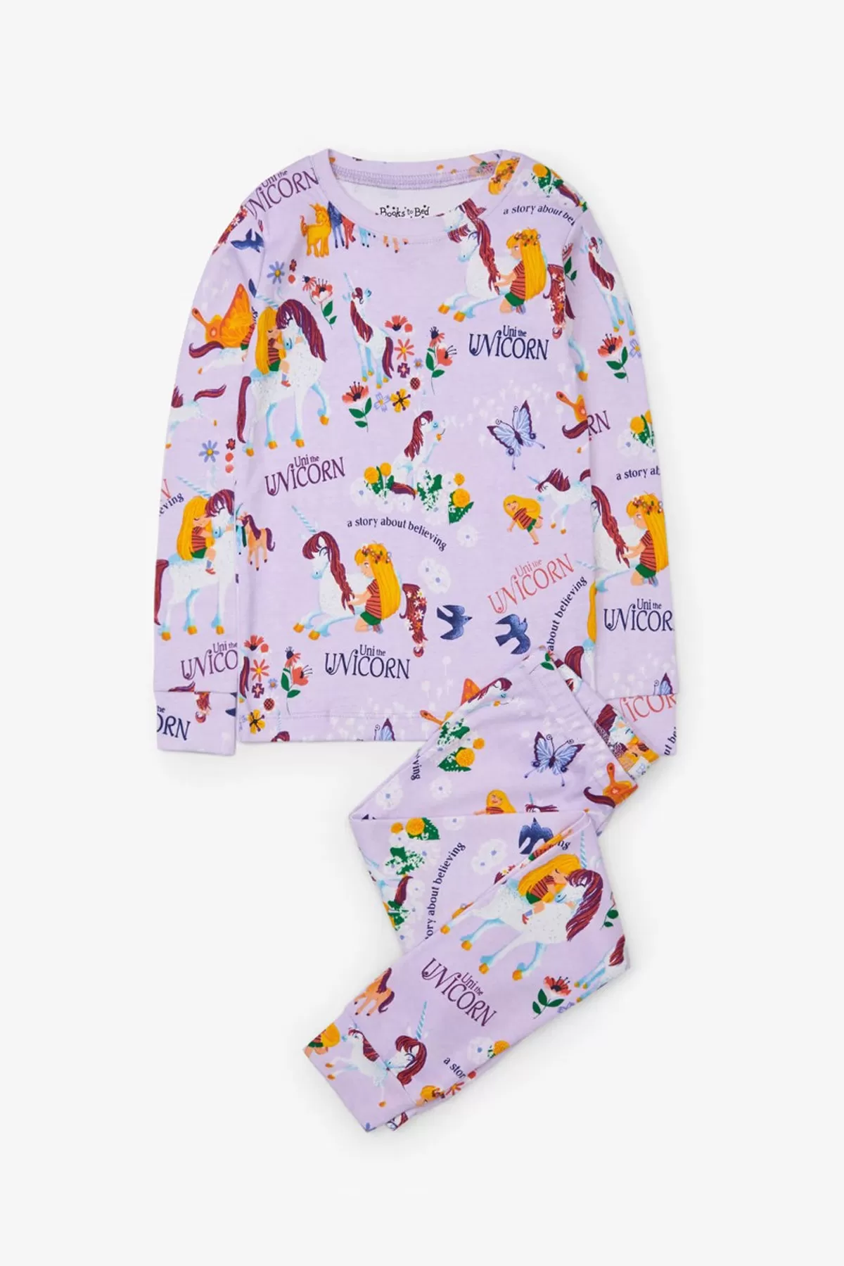 Books To Bed Uni The Unicorn Kids Pajamas and Book Set