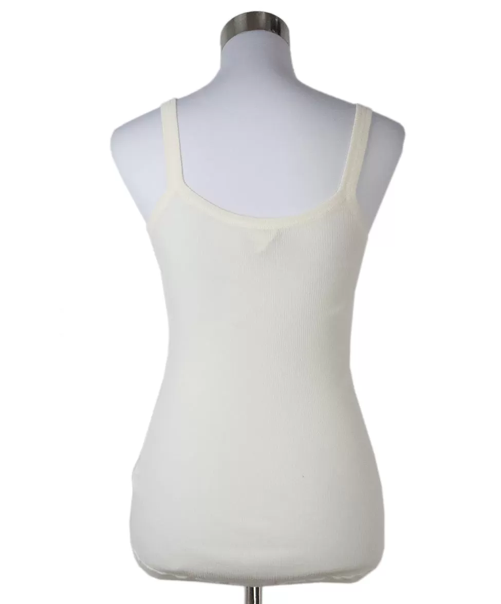 Bottega Veneta Ivory Cotton Tank Top sz 2