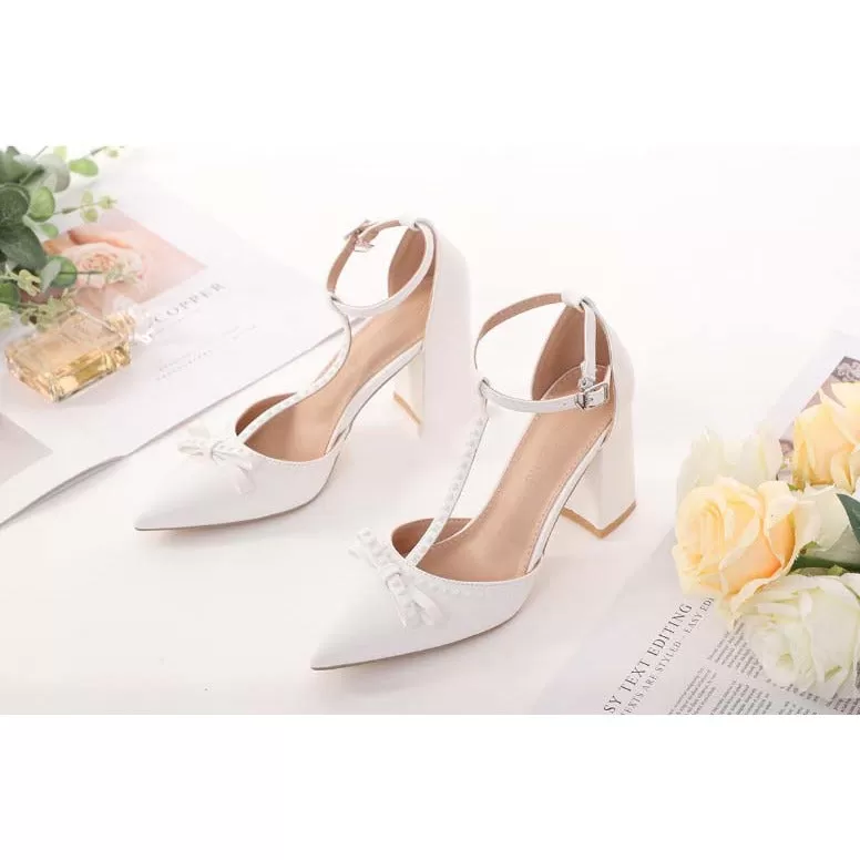 Bowknot Pointed Toe Sandals