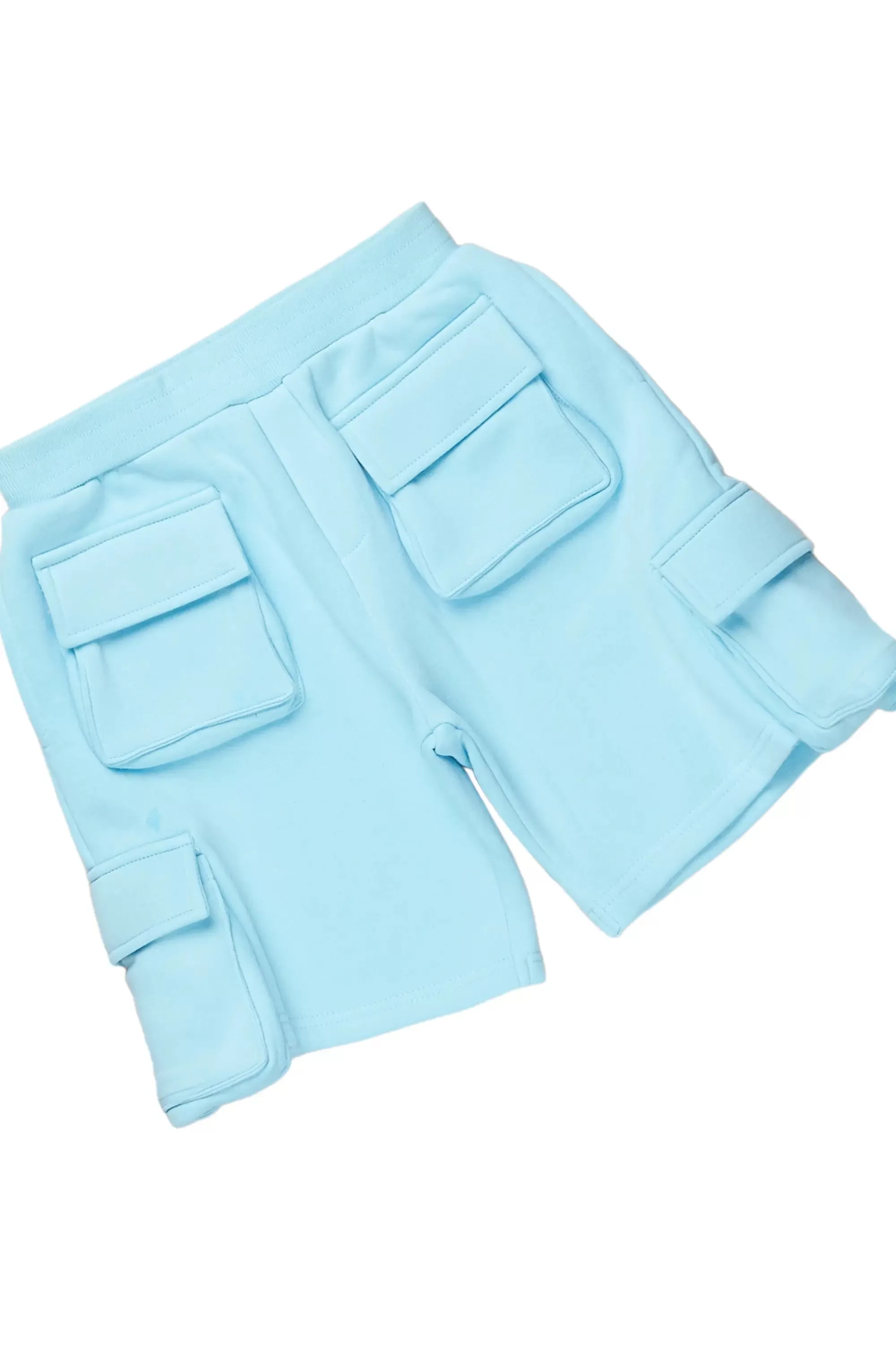 Boys Fume White/Blue T-Shirt Short Set