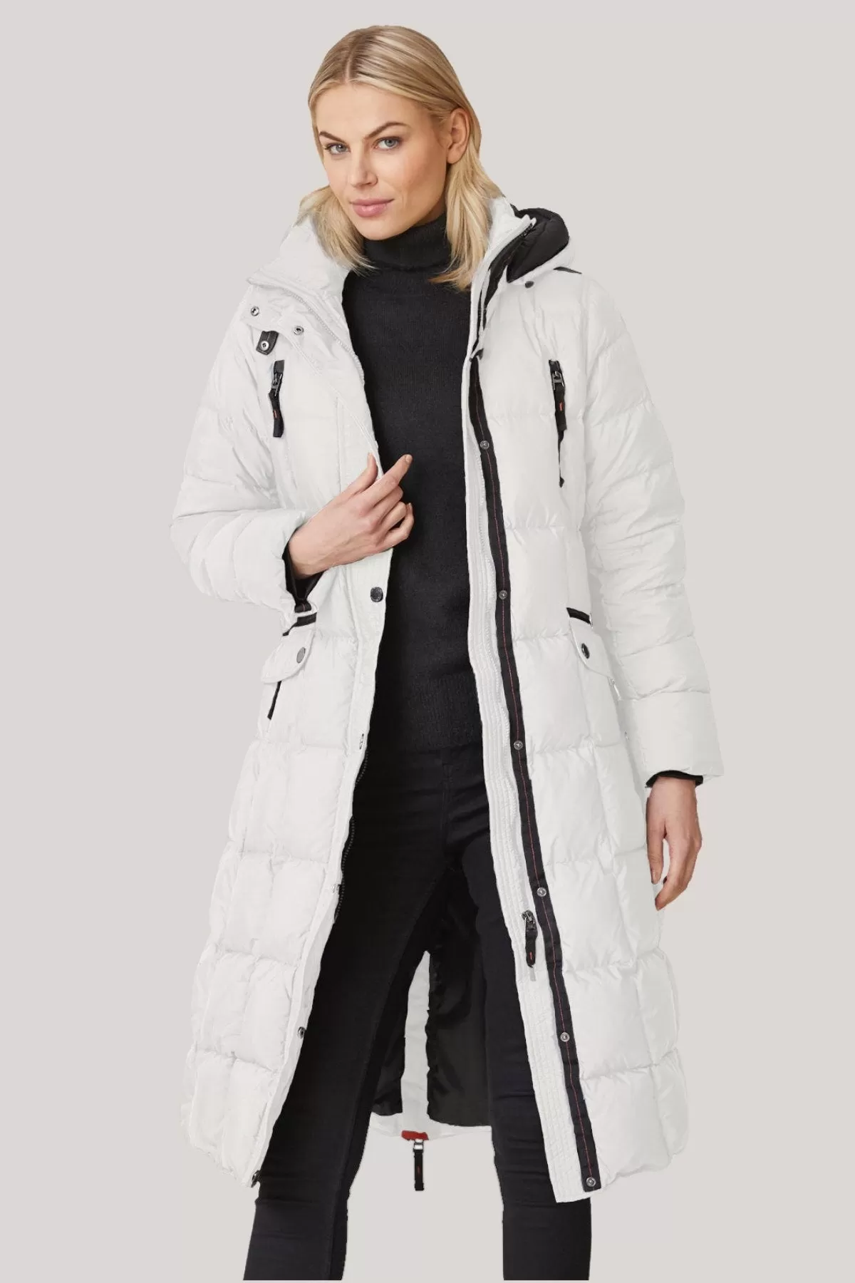 BRENDA Full-Length Down Coat with Detachable Hood 1160