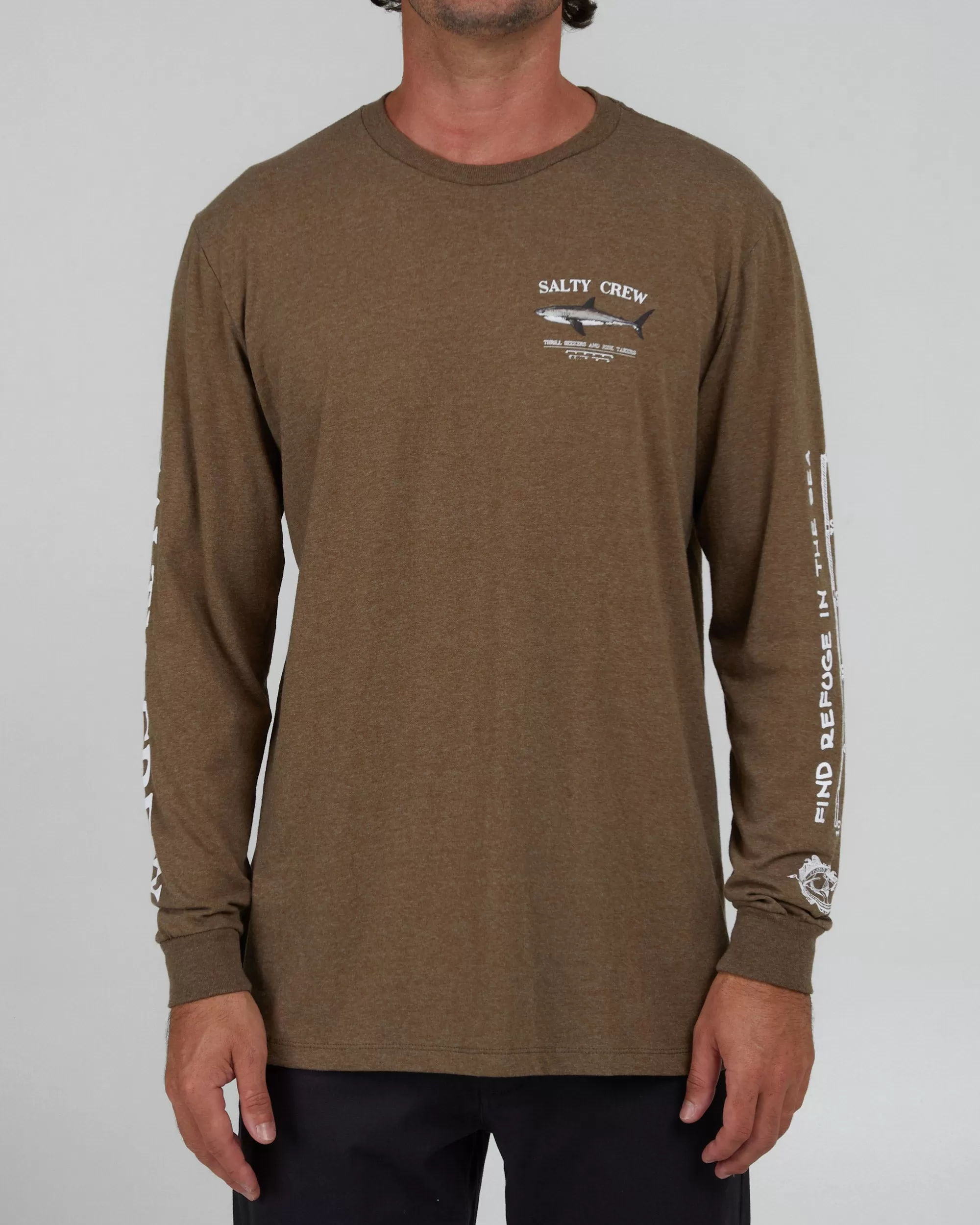 Bruce Mocha Heather L/S Classic Tee