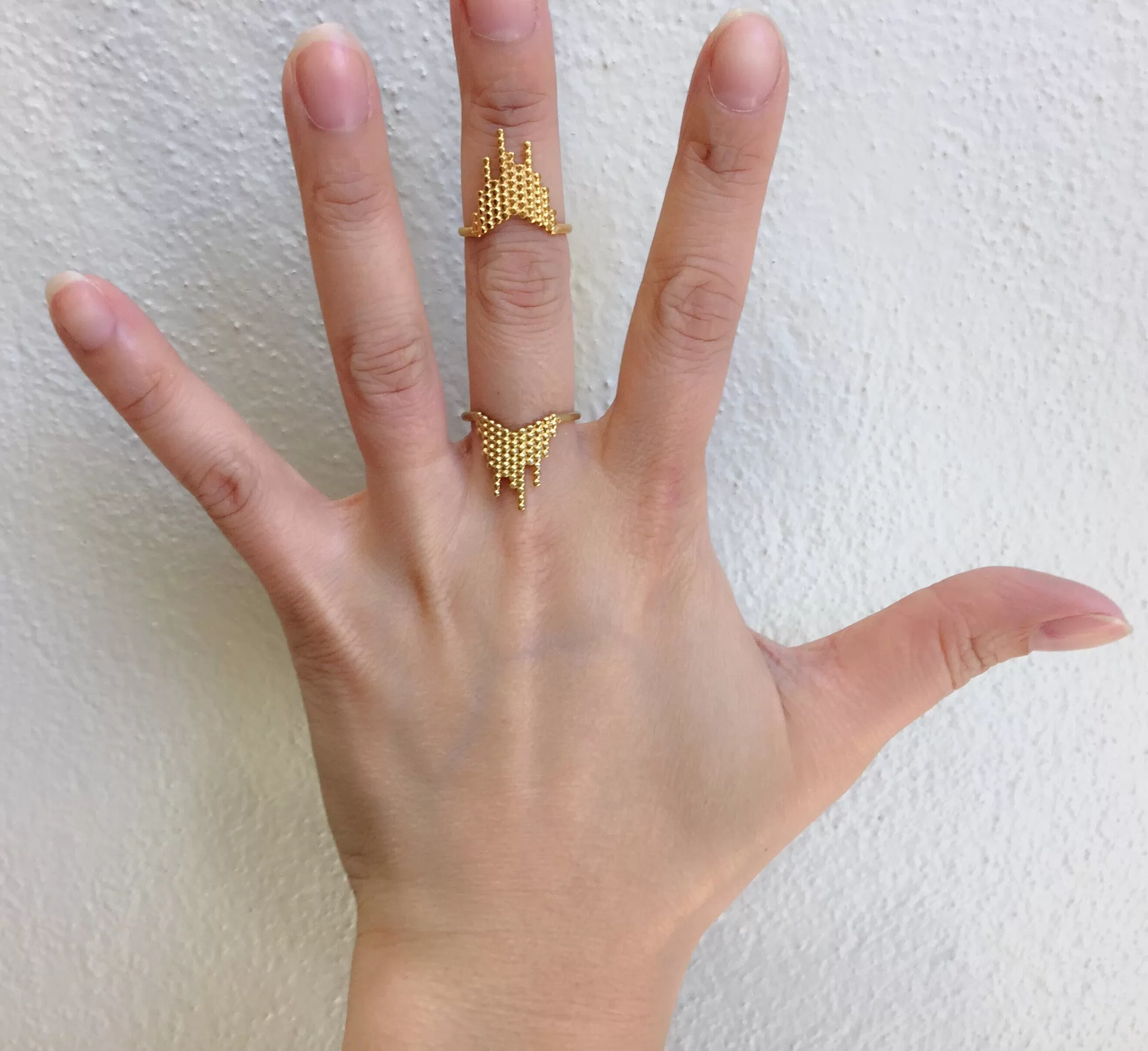 Cascade Ring, Matte Gold