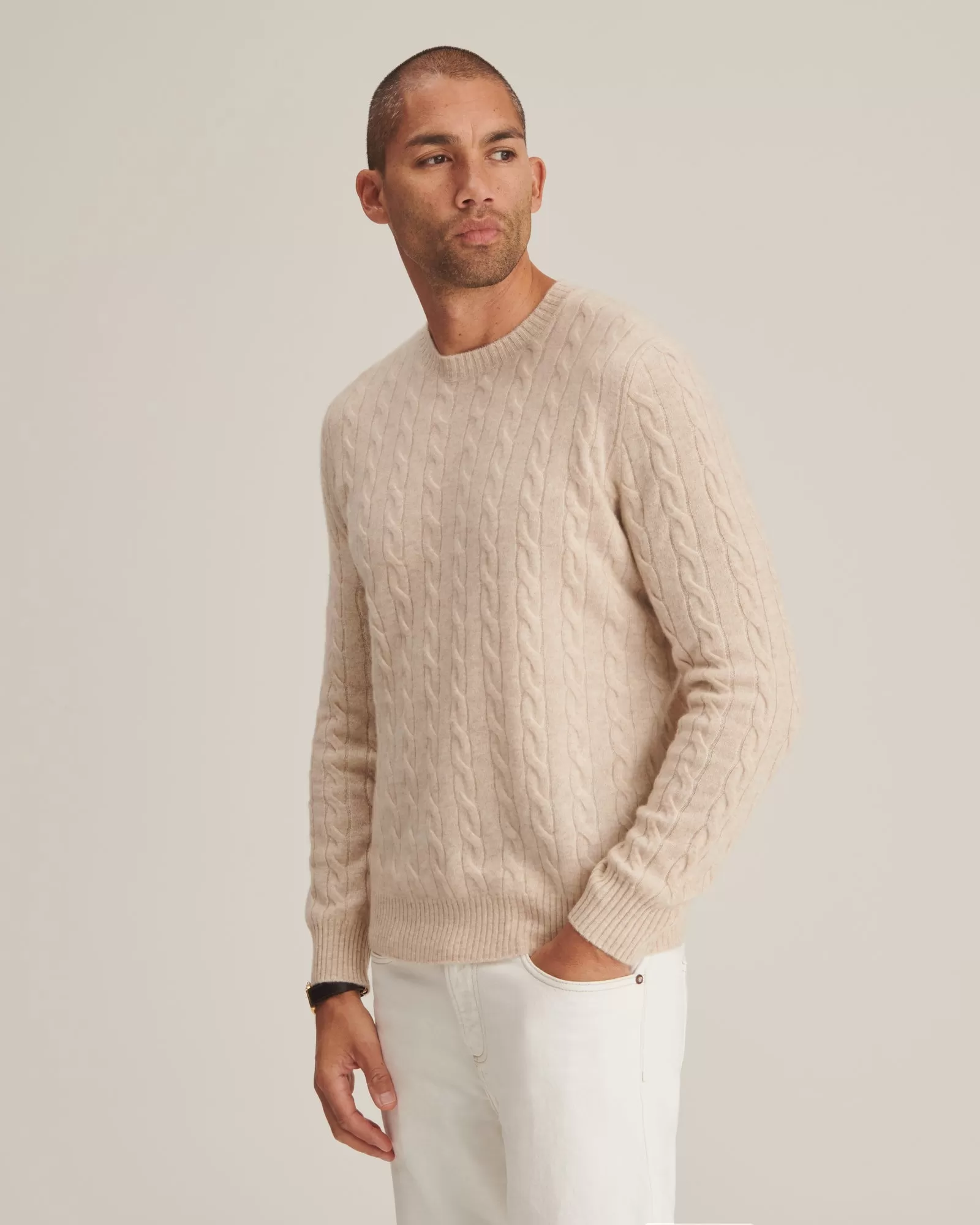 Cashmere Cable Knit Crewneck