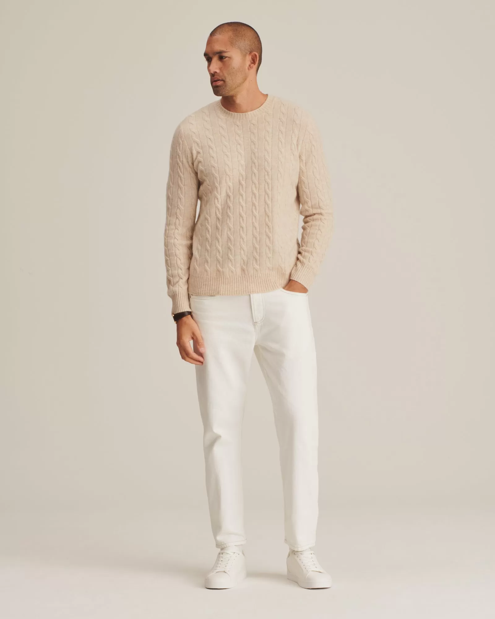 Cashmere Cable Knit Crewneck