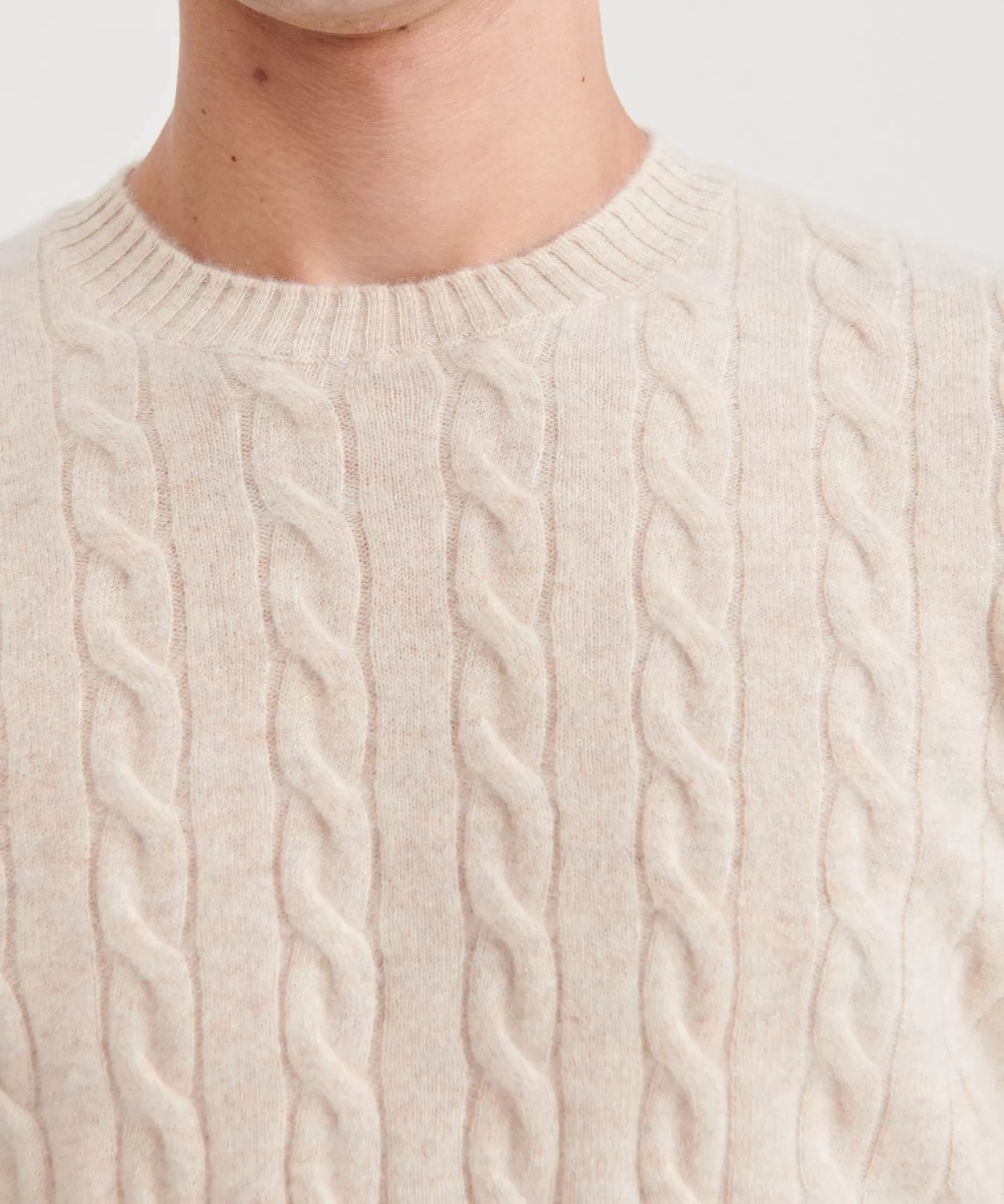 Cashmere Cable Knit Crewneck