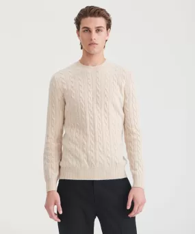 Cashmere Cable Knit Crewneck