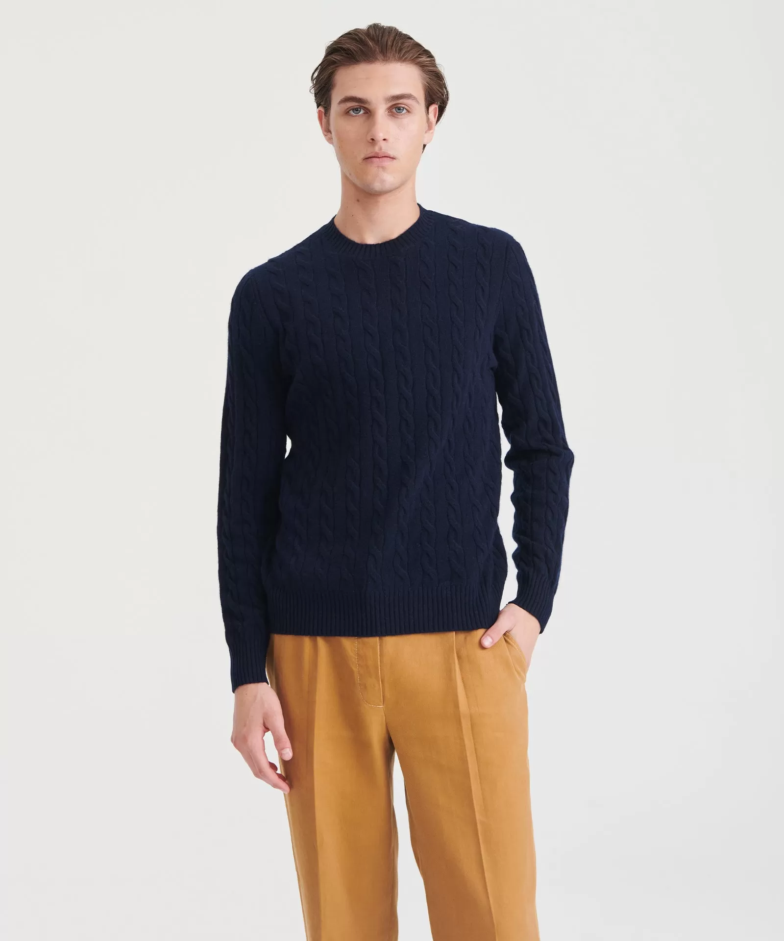 Cashmere Cable Knit Crewneck