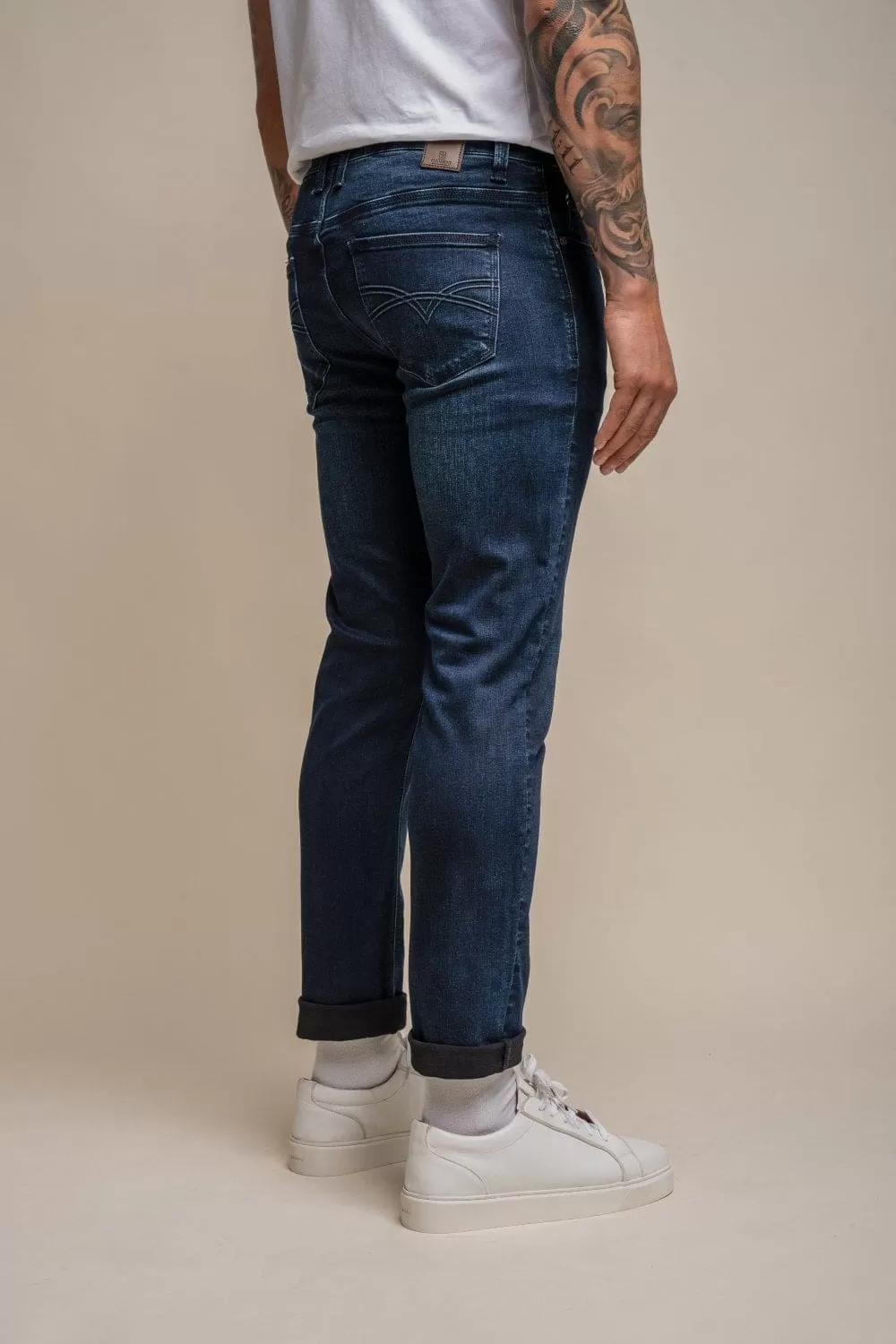 Cavani Milano Navy Stretch Denim Jeans