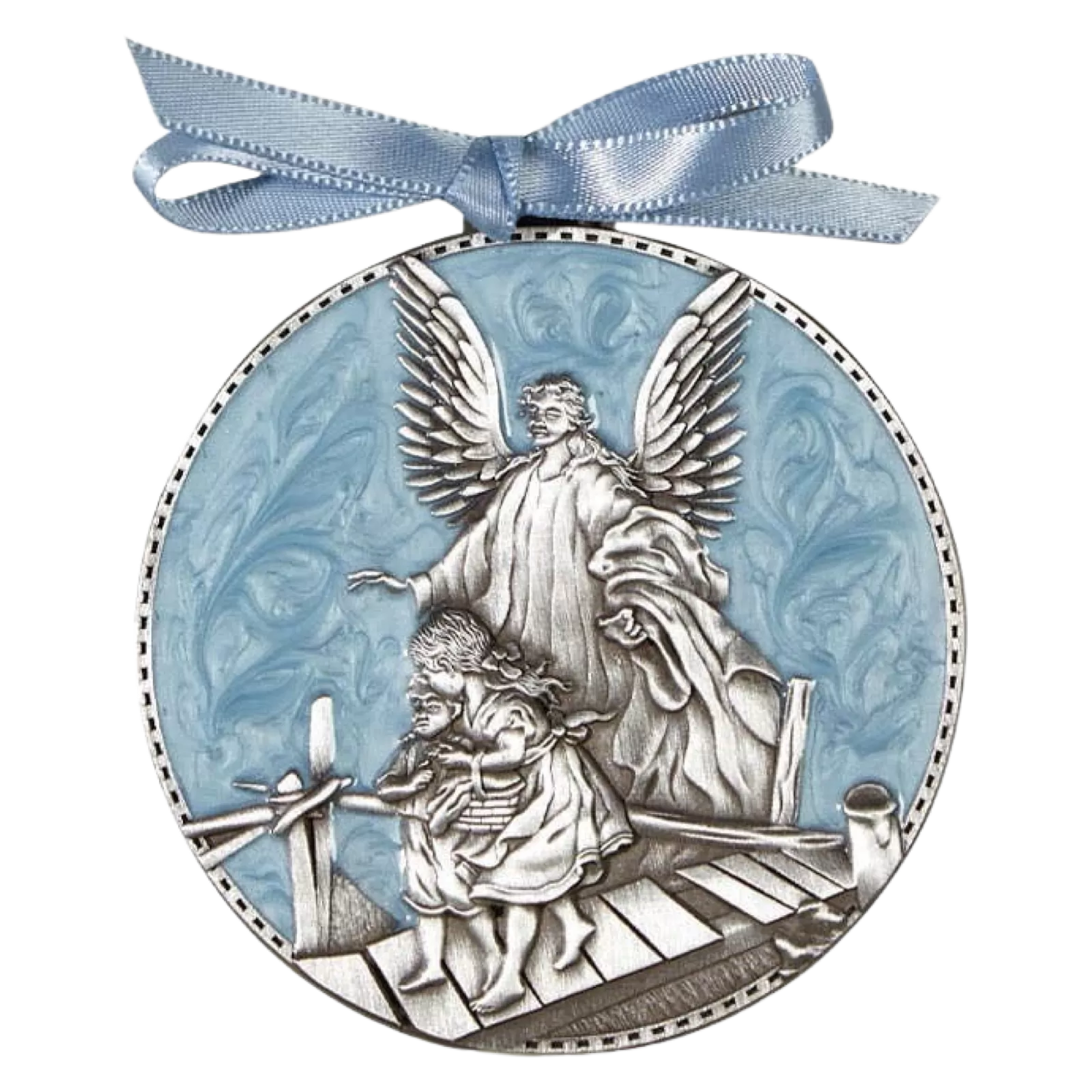 CBC Guardian Angel Crib Medal - Blue