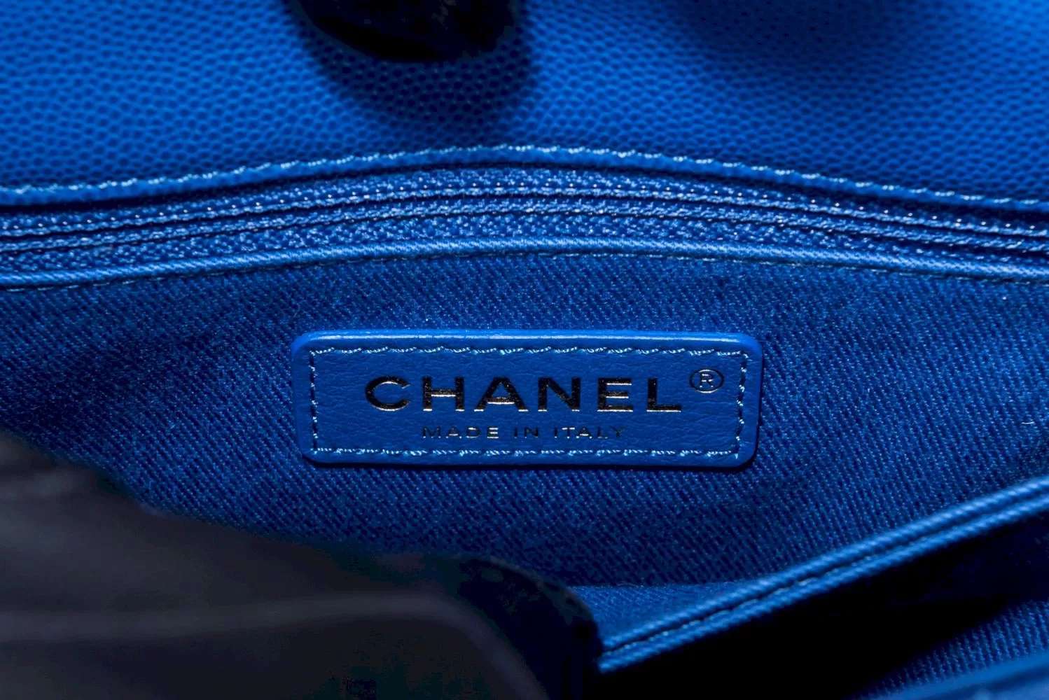 Chanel Mini Coco Handle Blue Color with Card, Strap, Dust Cover & Box