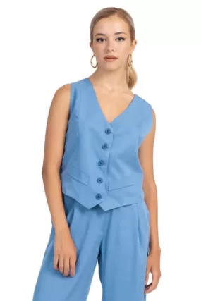 Ciel Blue Women's Suit Vest